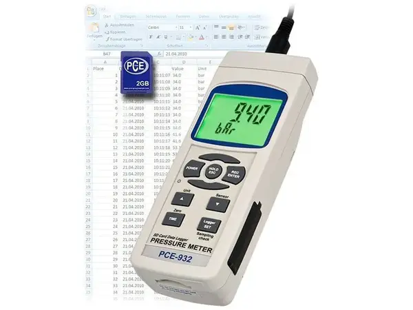 Manómetro  para aire y líquidos PCE-932