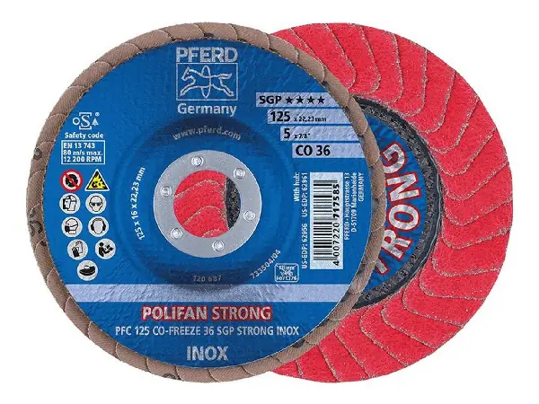 Muela abras. abanico STRONG 125mm CO SGP K36 Pferd 