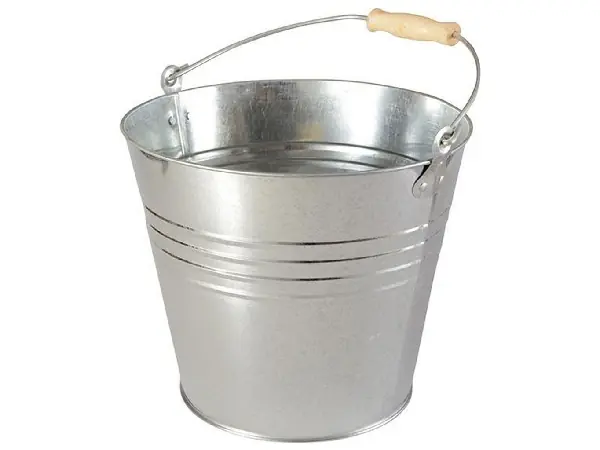 Cubo modelo ligero chapa de acero galvanizada 12l 