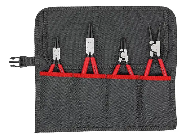 Jgo alicates p/ circlips en bolsa enrollable 4 pzas KNIPEX