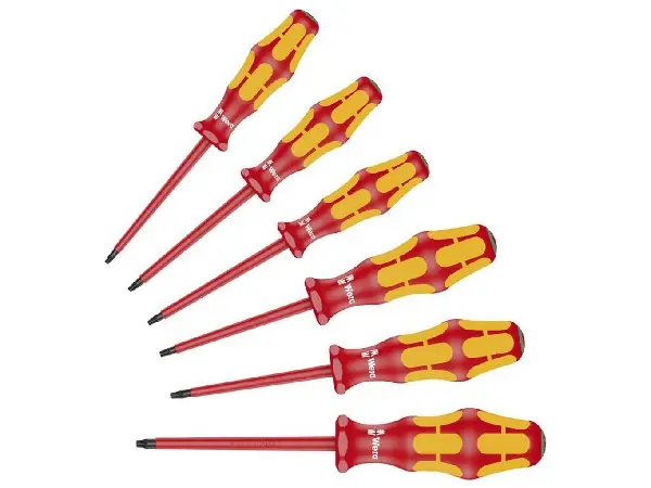 Juego de destornilladores VDE 6 pzas Torx 167 hex/ int Wera 
