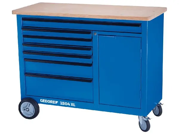 Banco con ruedas XL 6 caj ones 1 compartimiento Ged ore 