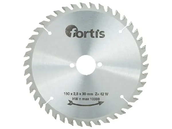 Hoja sier circ MD 190x2,8 x30mm Z42W Fortis  