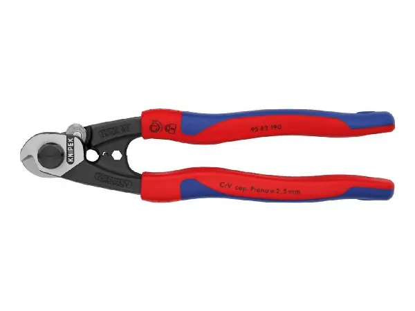 Cortacables cable trenzado pulido con mango 2 componentes 190mm KNIPEX