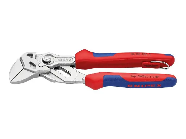 Alicates pico loro niquelado c/ cierre seguridad y mango 2 componentes 180mm KNIPEX