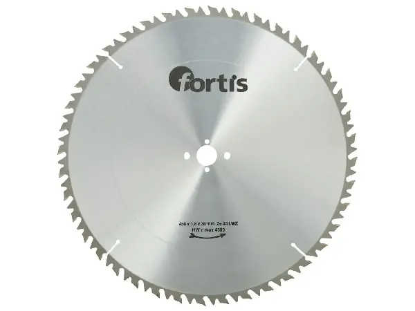 Hoja sier circ MD 450x3,8 x30mm Z40LWZ Fortis  