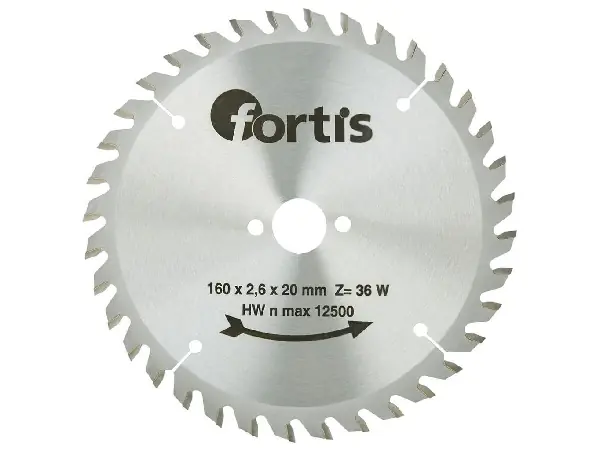 Hoja sier circ MD 160x2,8 x20mm Z36W Fortis  