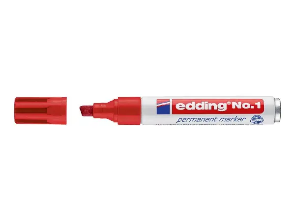 Rotulador permanente N° 1 rojo edding  