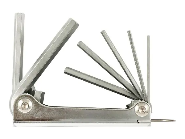 Jgo llaves Allen en soporte plegable mano metal 2,5-10mm 7 pzas 