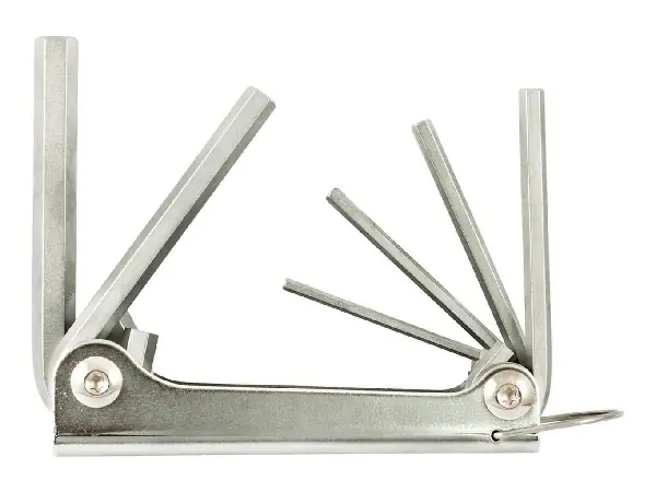 Jgo llaves Allen en soporte plegable mano metal 3-10mm 6 pzas FORTIS