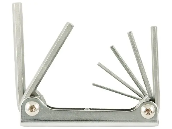 Jgo llaves Allen en soporte plegable mano metal 1,5-6mm 7 pzas FORTIS