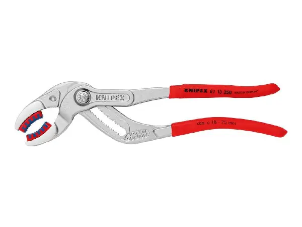 Alicates de montaje sifon cromados 250mm con mordazas Knipex 