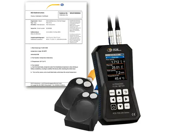 Caudalímetro ultrasónico PCE-TDS 200 L-ICA incl. certificado calibración