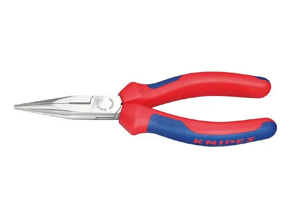 Alicate de punta curva pulido 160mm con mango plástico Knipex