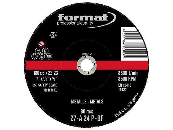 Disco abras.d.desbaste 180x6mm FORMAT  