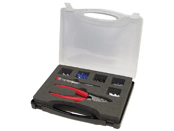 Surtido de virolas de cable 452 piezas con pinza FORMAT 