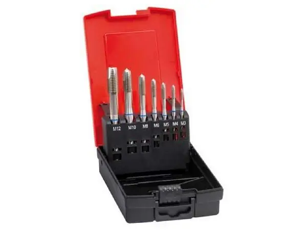 Machos roscar a maquina, juego DIN371/376 TiALN INOX forma B M3-12 FORMAT