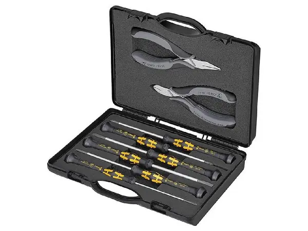 Jgo.alicates electrónicas 8uds. ESD Knipex  