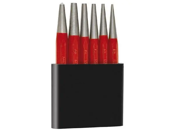 Juego de botadores de 6 piezas, en portautil de plástico 