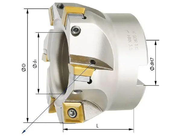Portacuchillas ang. 90 Z6 refrigeracion interna D63mm para SDMT12 
