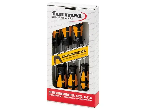 Juego de destornilladores 6piezas Caperuza FORMAT 