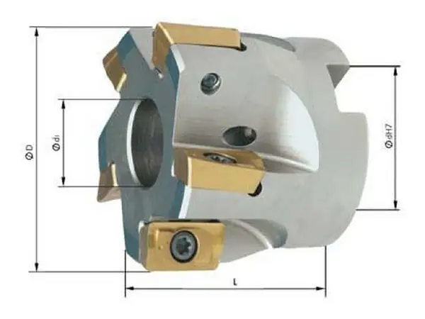 Portacuchillas ang. 90 Z8 refrigeracion interior D100mm para APKT16 