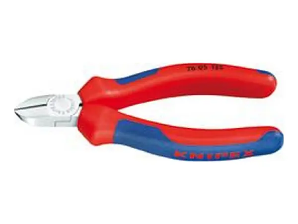 Alicates d corte diagonal p. electromecánica cromados aislados 125mm Knipex
