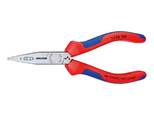 Alicates electricista pulidos con funda de dos componentes Knipex