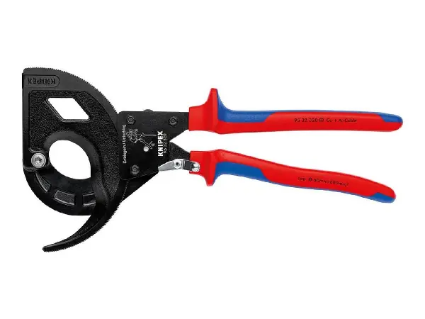 Cortacables carraca 320mm VDE, mango de 2 comp. Knipex