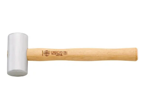 Martillo alu. cilindrico 1.000g mango-nogal Osca  