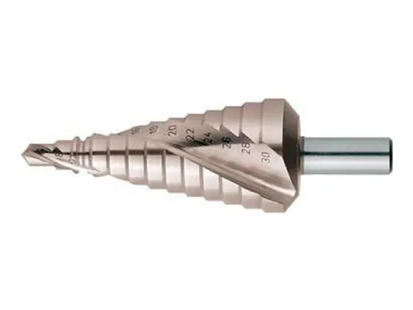 Broca escalonada univers. HSS ranurada helicoidal 6-30mm FORMAT 