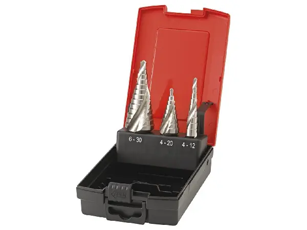 Jgo puntas brocas escalonadas universal HSS 4-12/4-20/6-30mm 