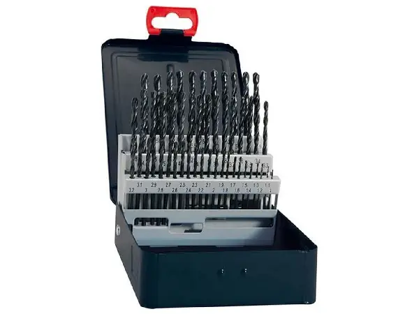 Jgo broca espiral DIN338 HSS laminado c/ rodillos Tipo RN 1-13mm FORTIS 