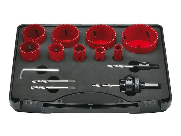 Juego sierras-corona HSSBi M42 16-67mm con accesor. FORMAT 