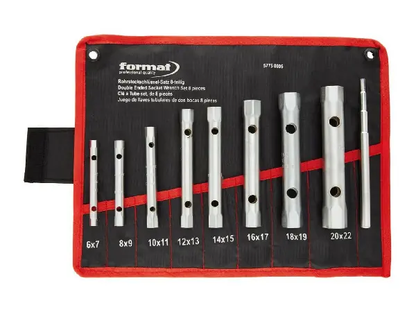 Jgo.llaves tubo dos bocas 9pza. FORMAT  