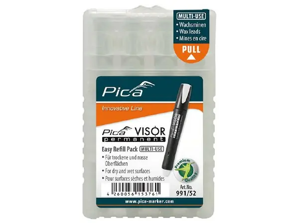 Juego de minas para Rotulador permanente VISOR industrial blanco Pica