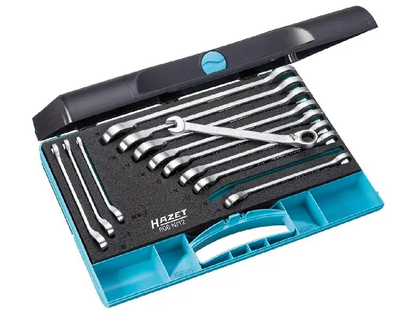 Jgo llave estrlla carraca articulada 8-19mm 12 pzas HAZET 