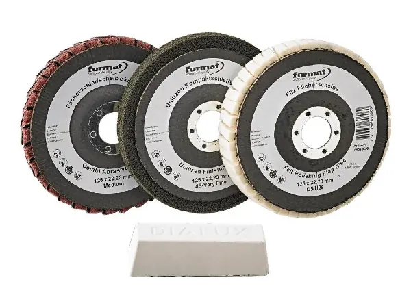 Jgo de pulir 3 pasos con pasta 4 pzas FORMAT 