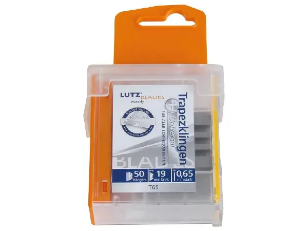Hoja trapezoidal estandar 0,65mm paquete c/ 50 u. LUTZ BLADES 