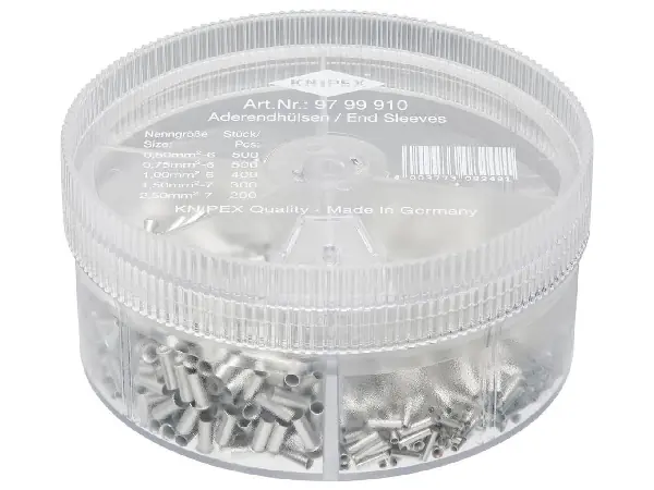 Surtido virolas de cable sin aislar 0,5-2,5qmm KNIPEX 