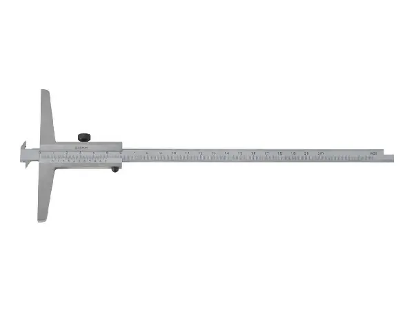 Pie de rey de profundidad c/ 2 patas y superficies de medicion doble 300mm FORTIS