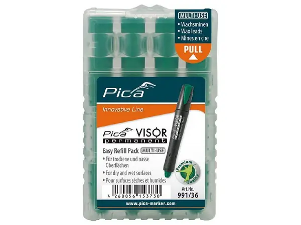 Juego de minas para Rotulador permanente VISOR industrial verde Pica