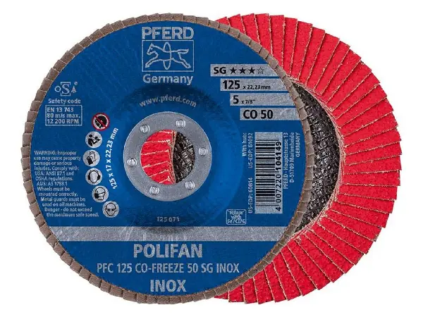 Disco abrasivo de laminas COFREEZE convexo 125mm K50 Pferd