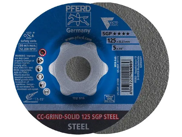 muela abrasiva CC-Grind Solid SGP STEEL 125mm PFERD 