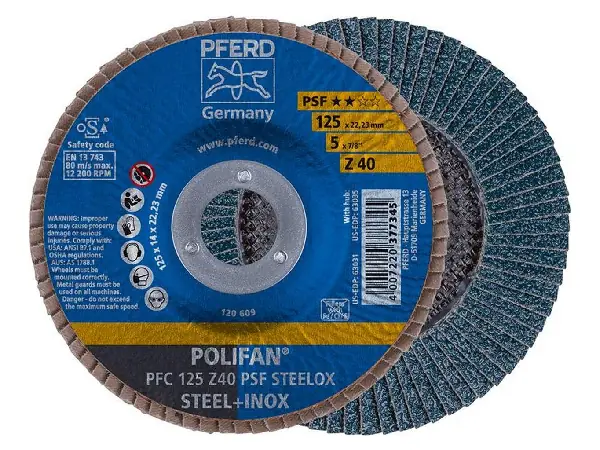 Disco abrasivo de laminas Z 40PSF recto 125mm K40 Pferd 