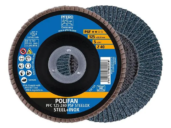 Disco abrasivo de laminas Z 40PSF recto 115mm K40 Pferd 