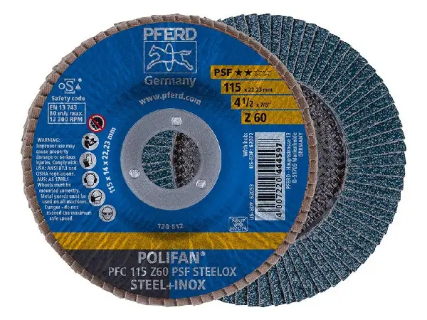 Disco abrasivo de laminas Z 60PSF recto 115mm K60 Pferd 