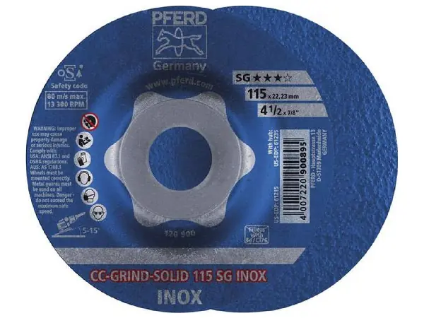 Muela abras. CC-Grind-Solid SG INOX 115mm Pferd 