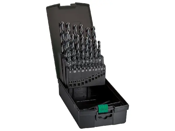 Jgo broca espiral DIN338 HSS bronce 1,0-13,0mm + broca agjo roscado FORTIS 