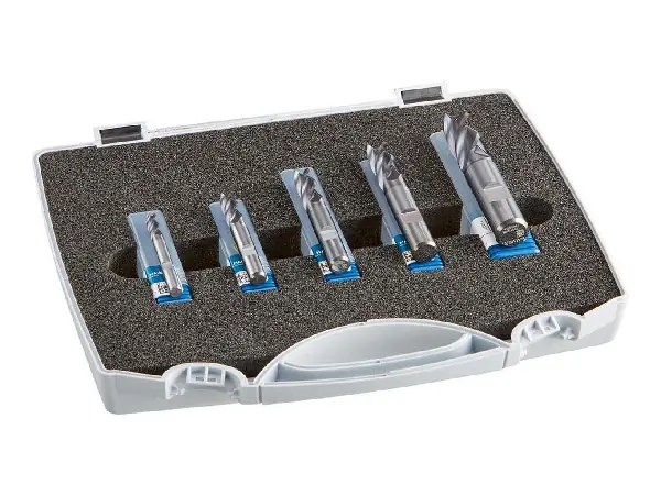 Jgo fresas frontales BASICMILL MDI AlTiN tipo UNI vastago HB Z4 6/8/10/12/16mm HAIMER